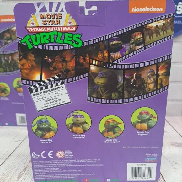 Teenage Mutant Ninja Turtles Classics Movie Star Set of 4 2023 Playmates Sealed - Picture 9 of 10